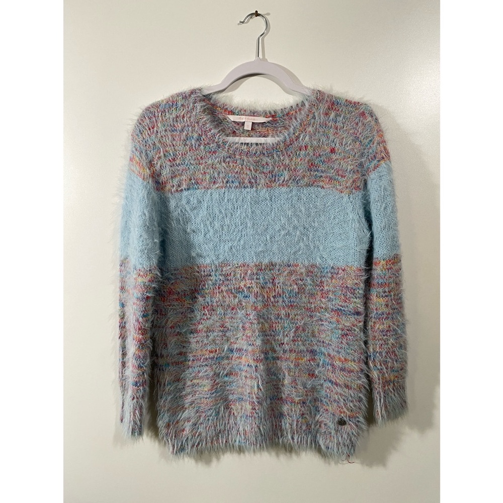 Mast & Harbour Sweater Super Soft Blue and Multicolor Speckle Size Small